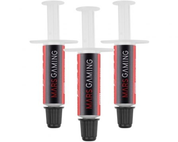 Mars Gaming MT0X3 Kit 3x Pastas Térmicas CPU Alta Conductividad Térmica 6W/m·K Hasta 280°C 3x1g (3g)