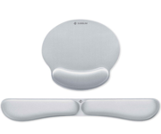 Subblim Kit Ergo Memoryflex Alfombrilla Ratón y Reposamuñecas Teclado Plata