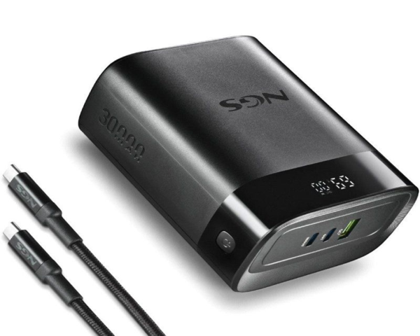 NGS TWIX 30 Batería portátil 30000mAh 140W PD 3.1 PPS QC 3.0 LED Negra