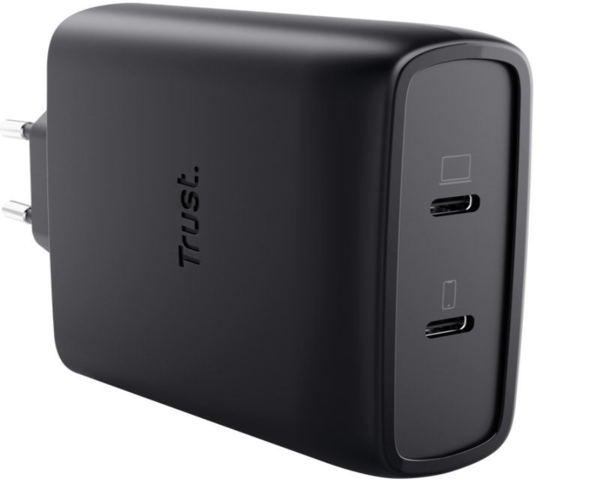 Trust Maxo Cargador Pared 2 Puertos USB-C 100W Negro